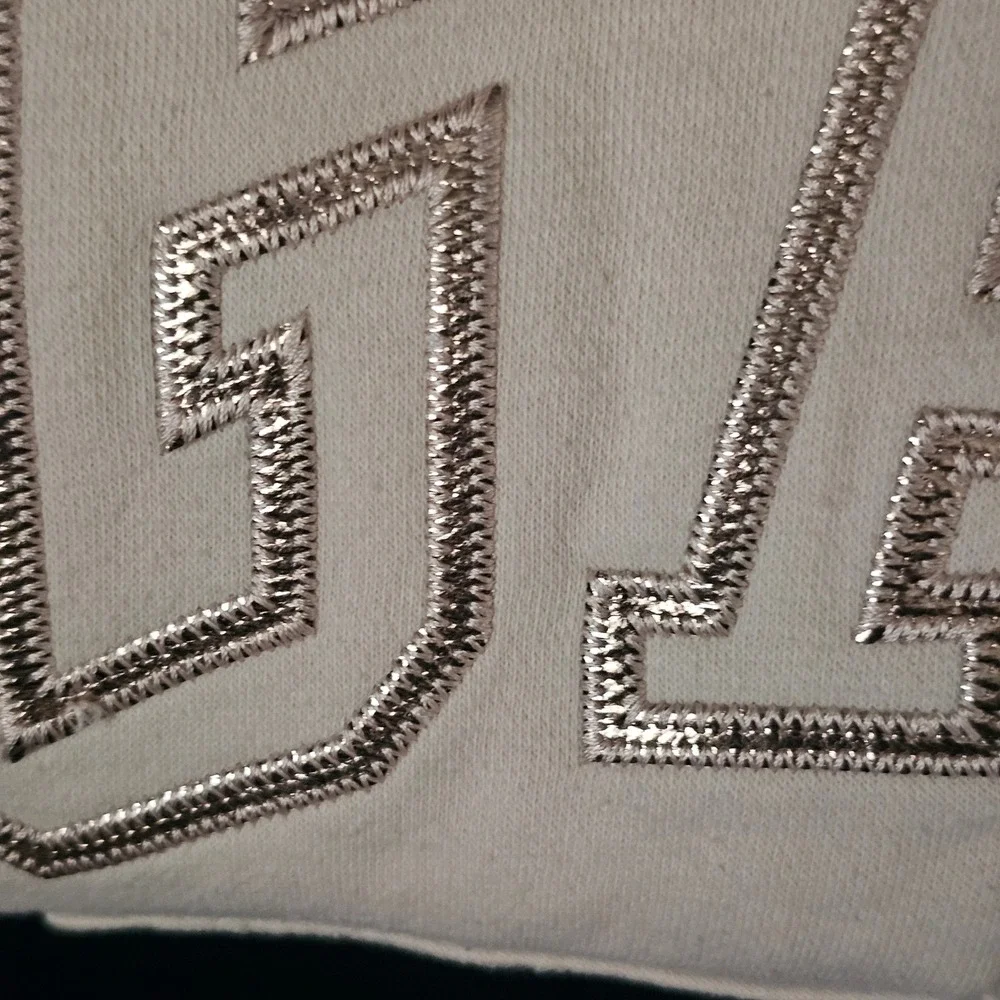 Gap Kids Girls Cream Sherpa Lined Zip Up Hoodie Rose Gold Logo Size M 8 130cm